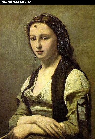 Jean Baptiste Camille  Corot Woman with a Pearl